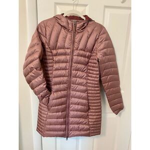 Eddie Bauer Astoria Hooded‎ Down Parka Puffer Jacket Full-Zip Vintage Rose (S)